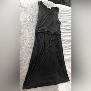 Bearsland Black Tank Dress Breastfeeding Nursing Postpartum Size Medium